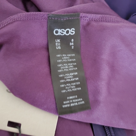 ASOS Deep V Panel Skater Dress Size 2 - Picture 7 of 7